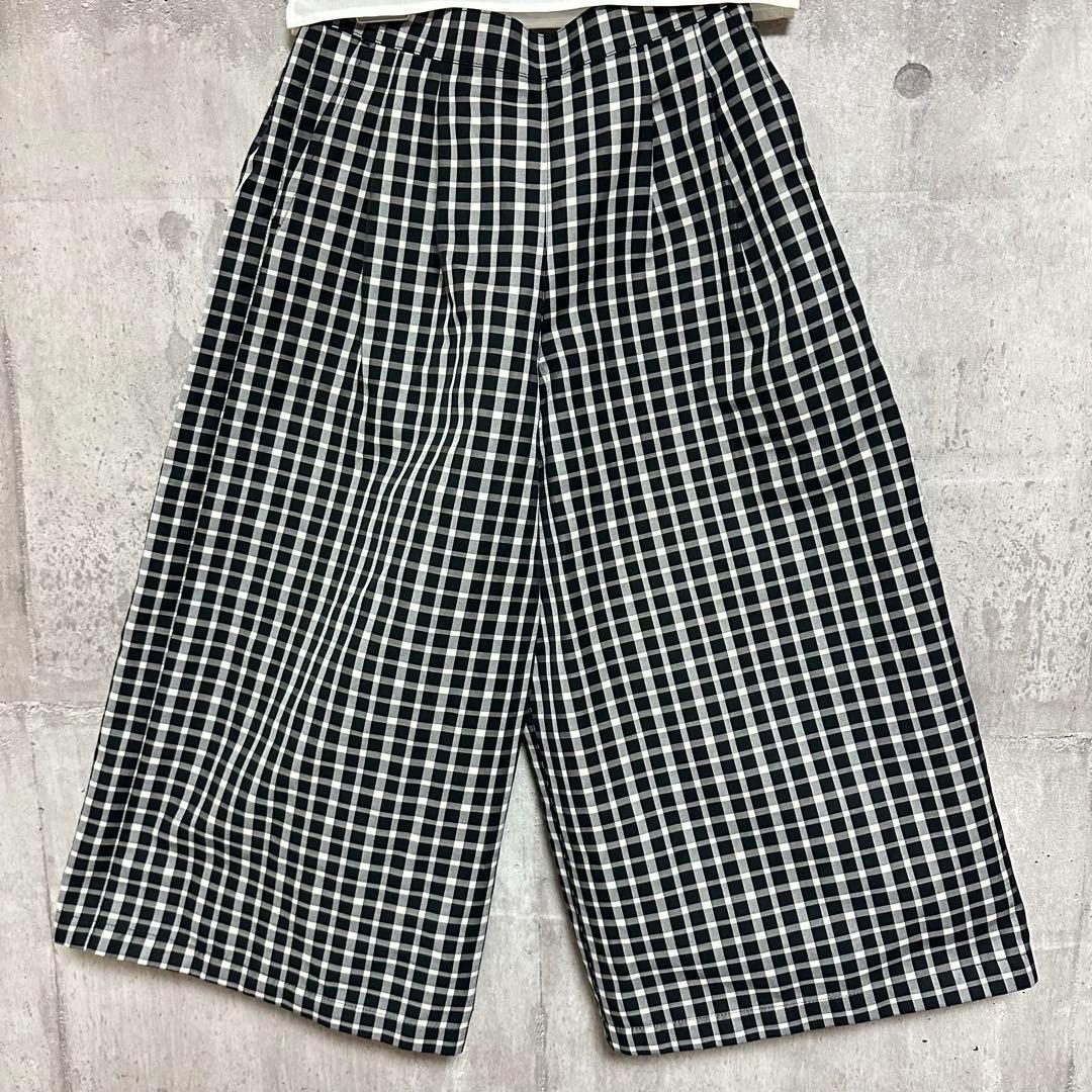 S tricot COMME des GARCONS パンツ 白 黒 チェック柄