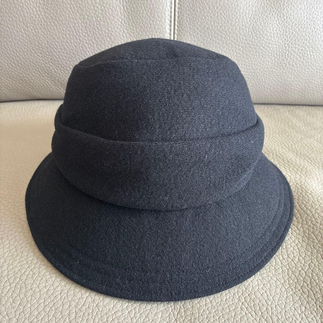 ウール混紡 ブラックキャスケット