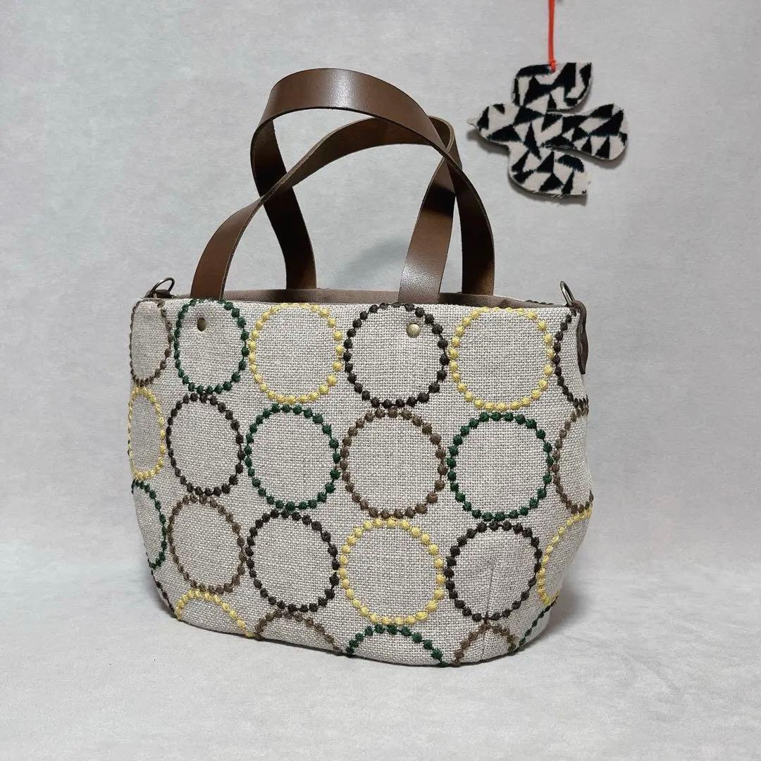 ハンドメイド　ミナペルホネン　オーバルトート⑅︎◡̈︎* 〜まるみtype