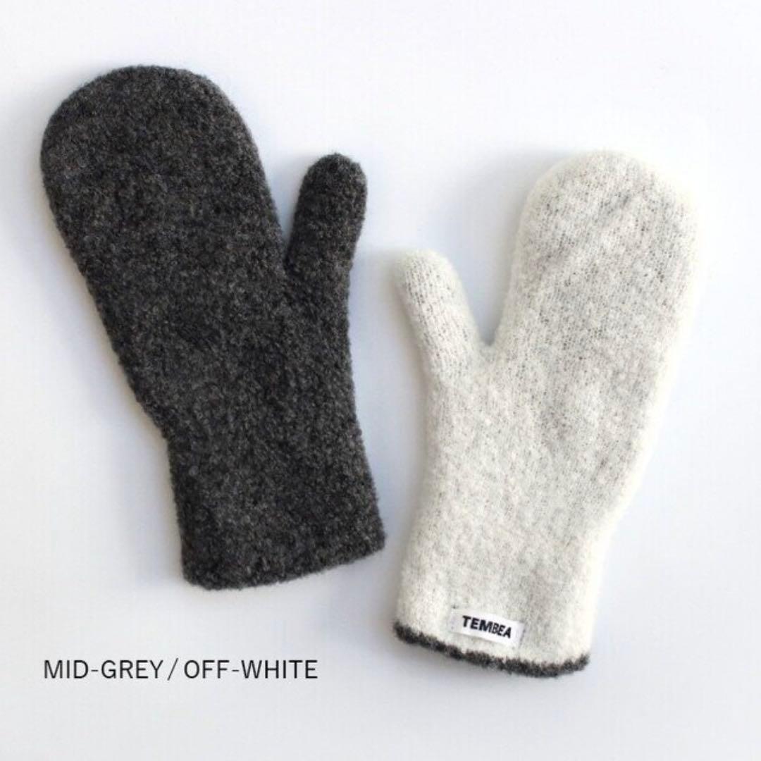 TEMBEA BIG MITTEN グレー Gunte 手袋
