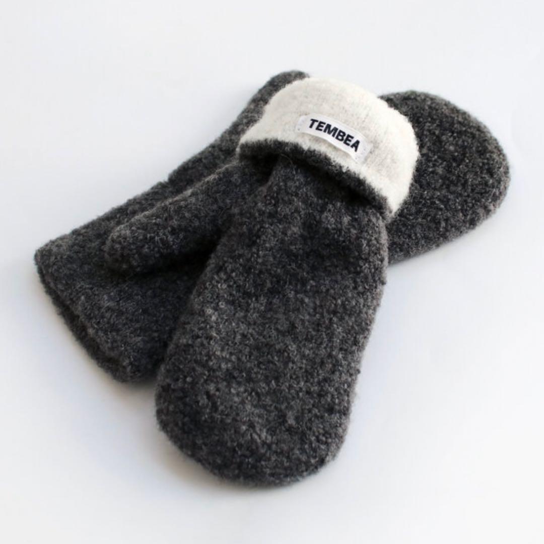 TEMBEA BIG MITTEN グレー Gunte 手袋