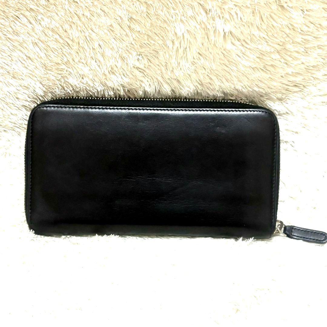 シャネル ラウンドファスナー 長財布 カーフスキン ココマーク ギャランティ付き