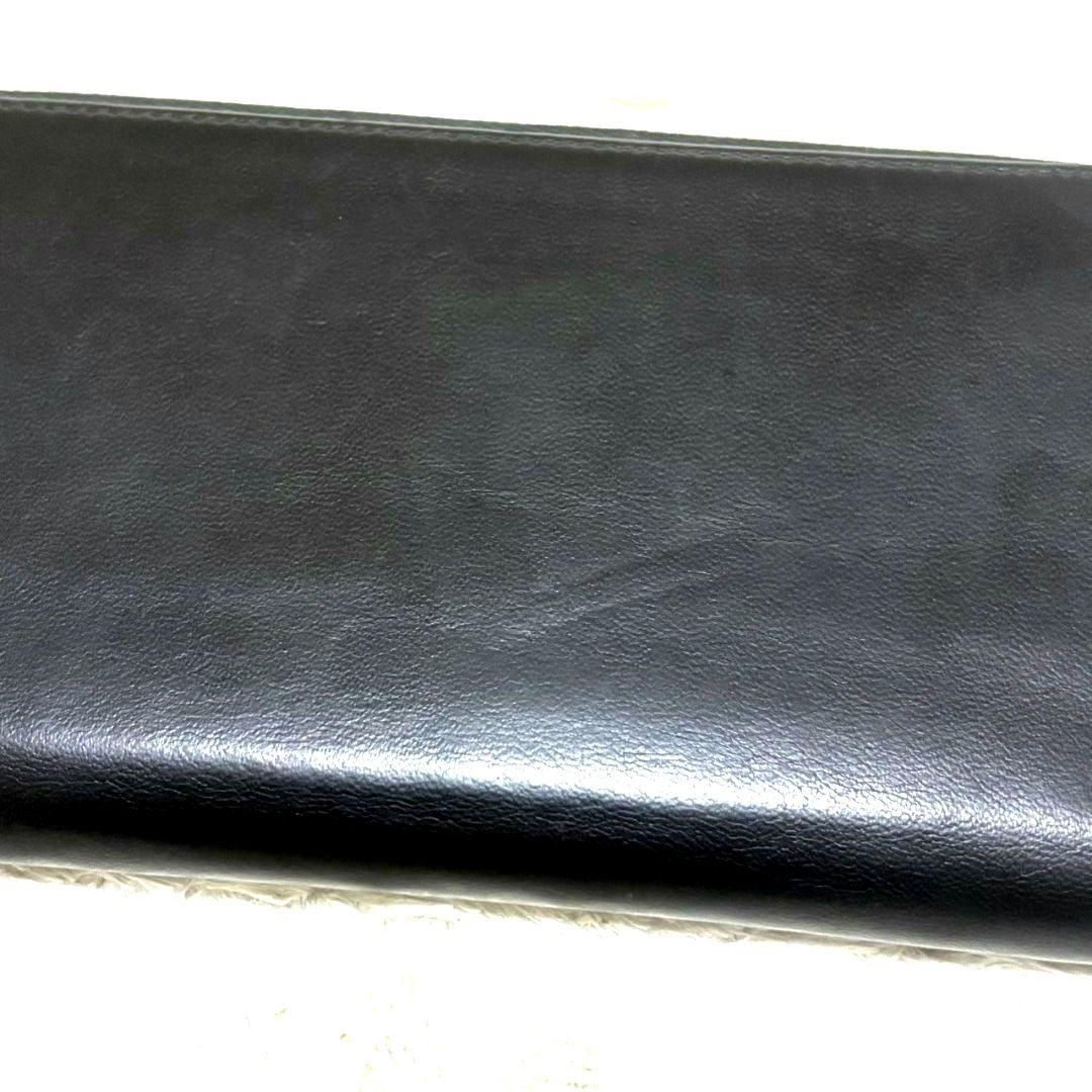 シャネル ラウンドファスナー 長財布 カーフスキン ココマーク ギャランティ付き