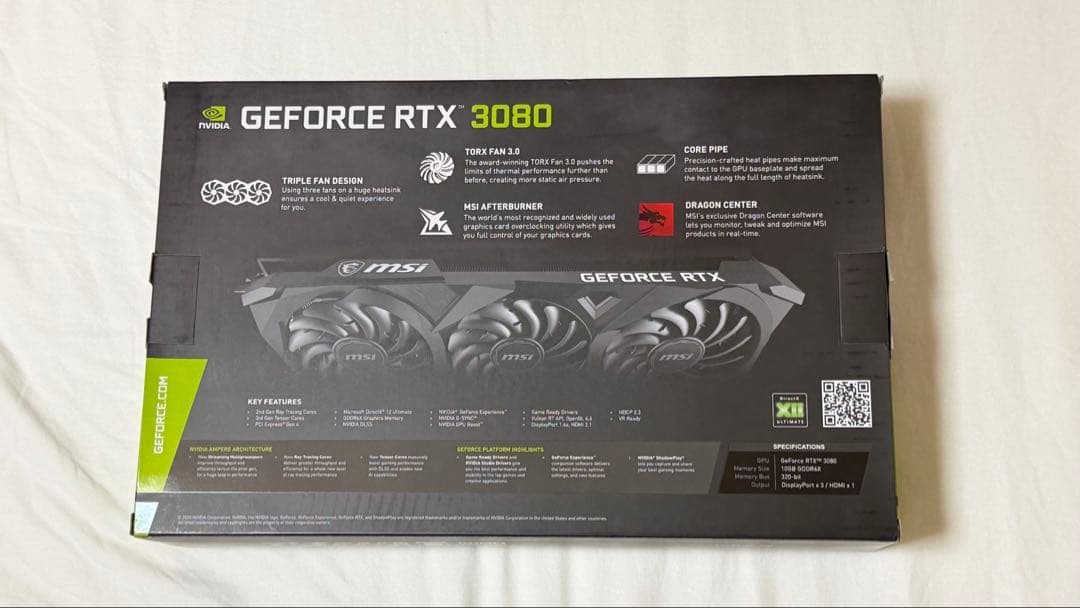 新品未開封／GeForce RTX 3080 VENTUS 3X 10G OC