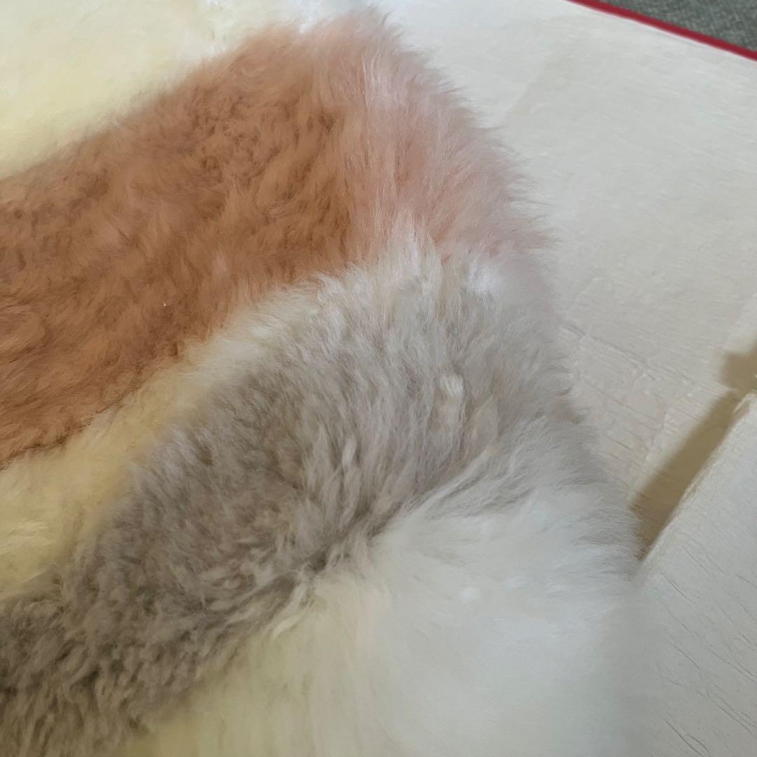 丸八真綿 高級ラグ FURTERIA 天然羊毛毛皮 マット