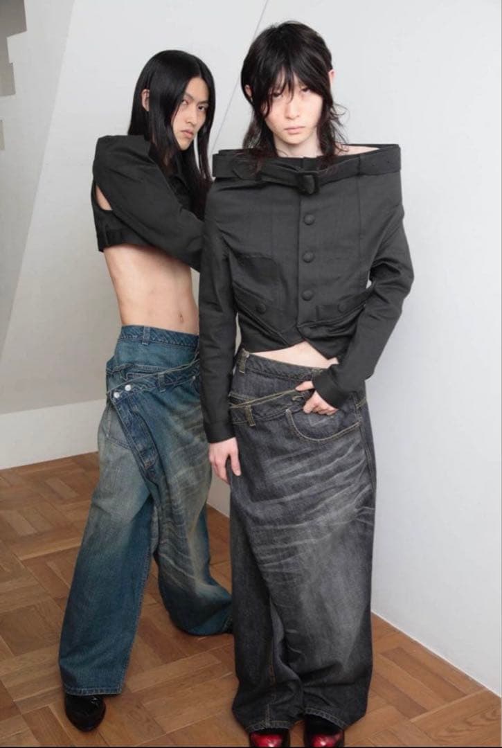 k*a様 ORIMI OVERLAP BUGGY DENIM PANTS