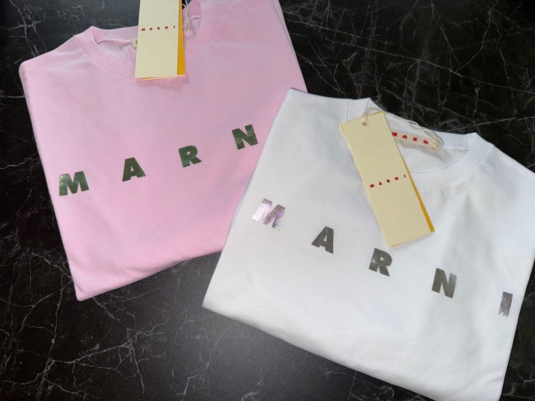 大人もOK！MARNI Kids 半袖 ロゴ クロップド Tシャツ