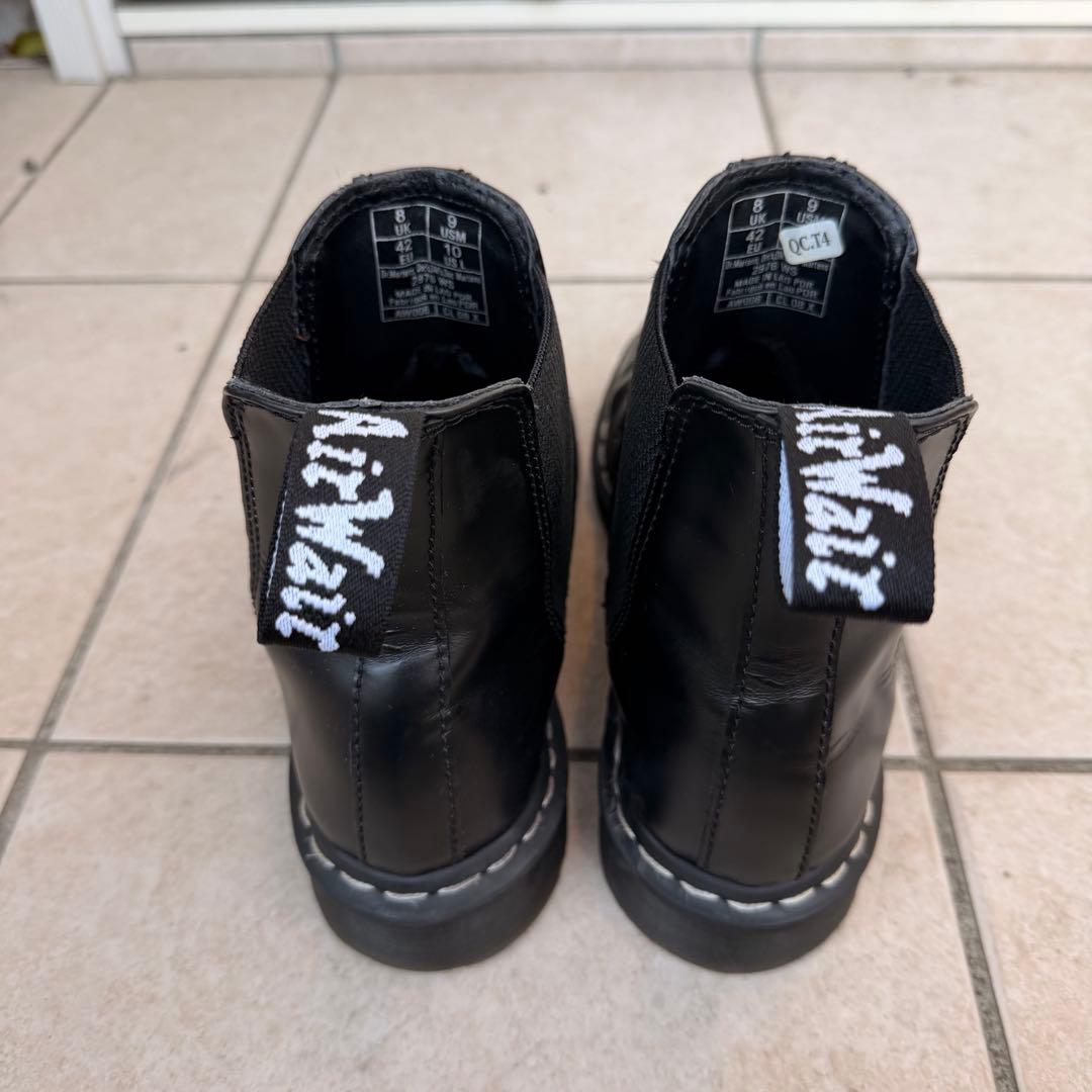 【ほぼ美品】Dr.martens/マーチン チェルシーブーツ 白ステッチ UK8