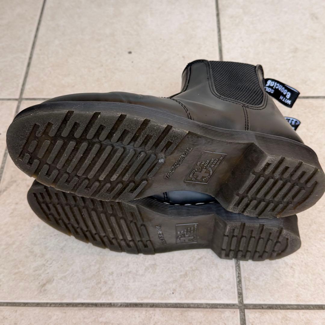 【ほぼ美品】Dr.martens/マーチン チェルシーブーツ 白ステッチ UK8