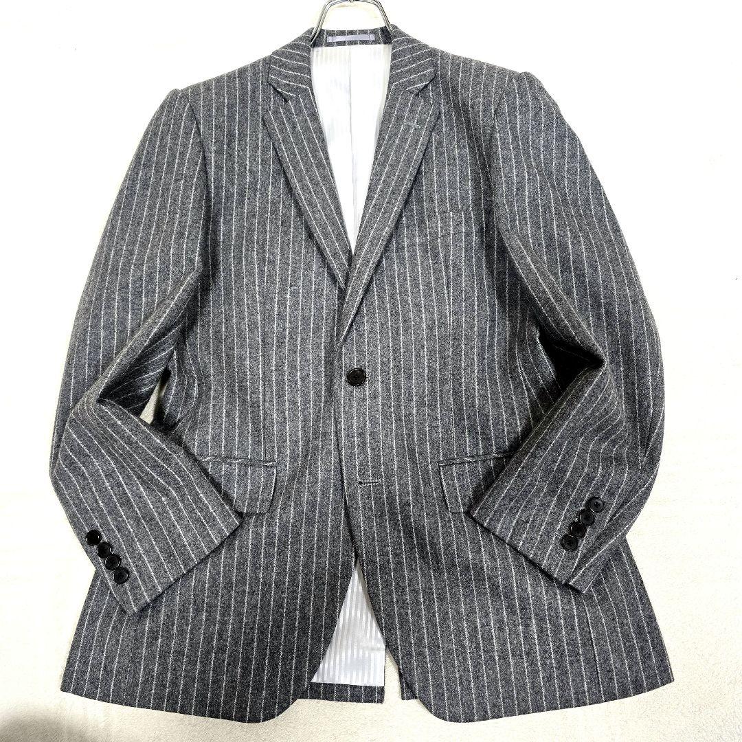 極美品 ダンカン カノニコ 3ピース スーツセットアップ ストライプ グレー M