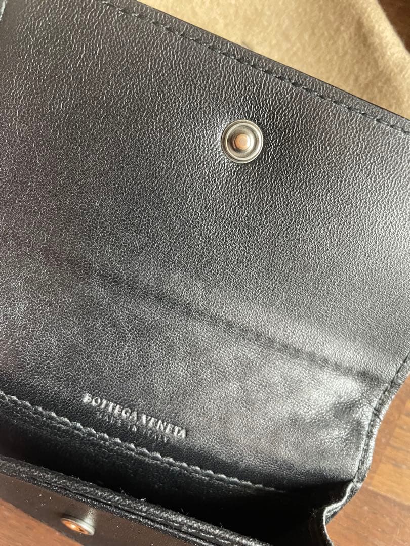 torara84 　Bottega Veneta ブラックレザー 名刺入れ