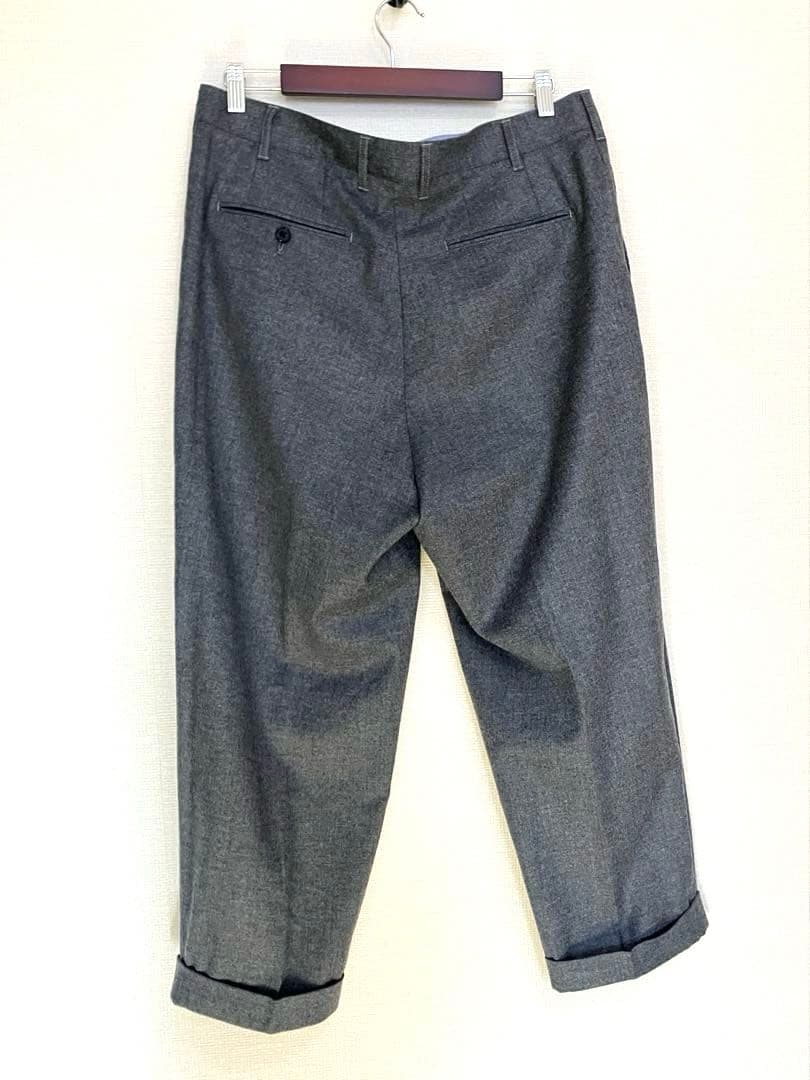 t*t様 百名品！ ビームスプラス 2プリーツトラウザーズ ウールフランネル