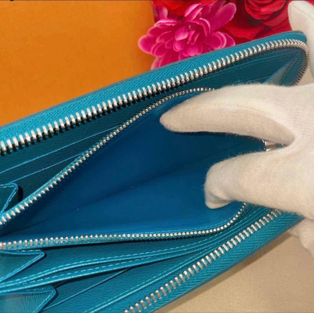 青*ん様 LOUIS VUITTON 青 エピレザー 長財布