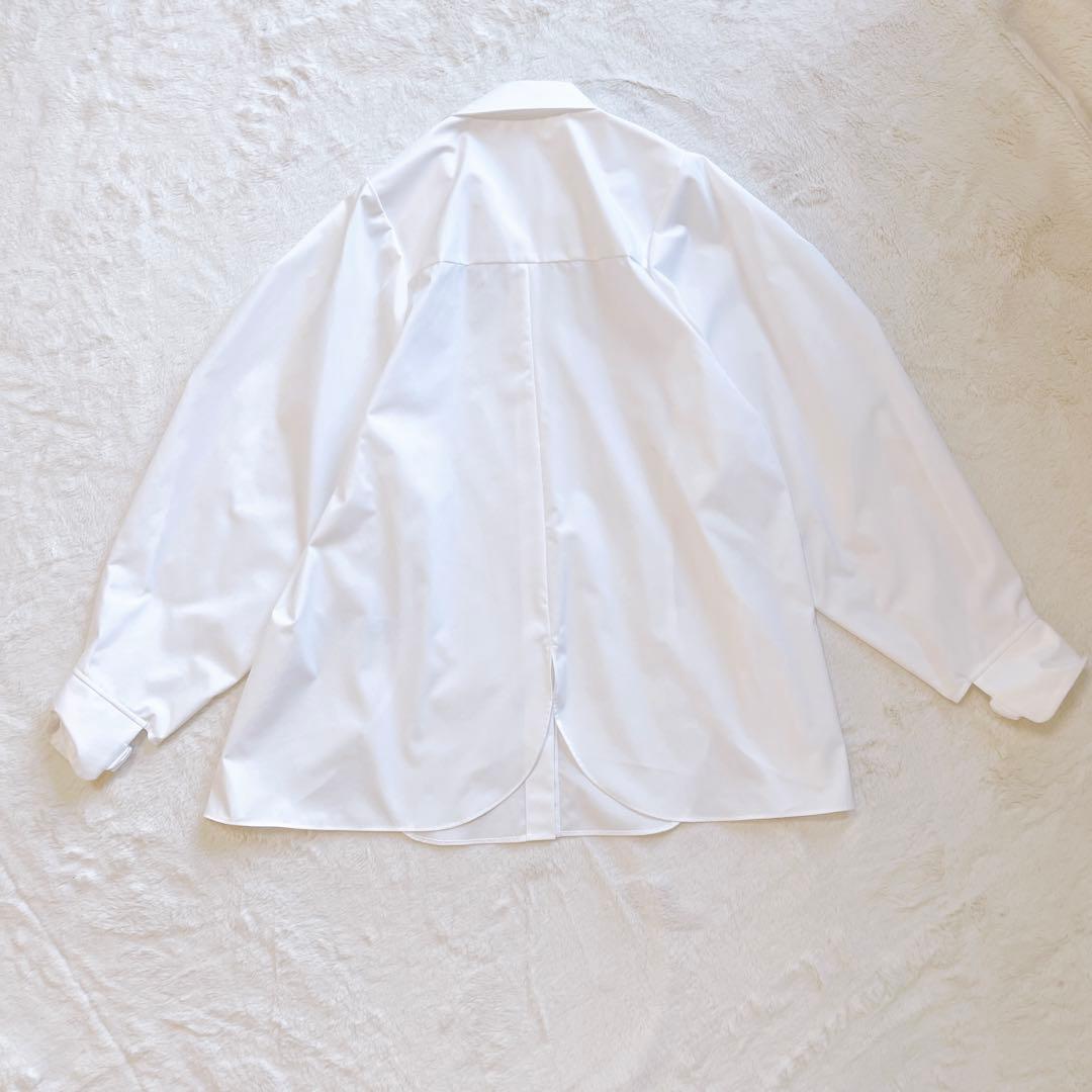 完売品★美品★エンフォルド2024SS ホールカラーシャツ　ホワイト　38 変形