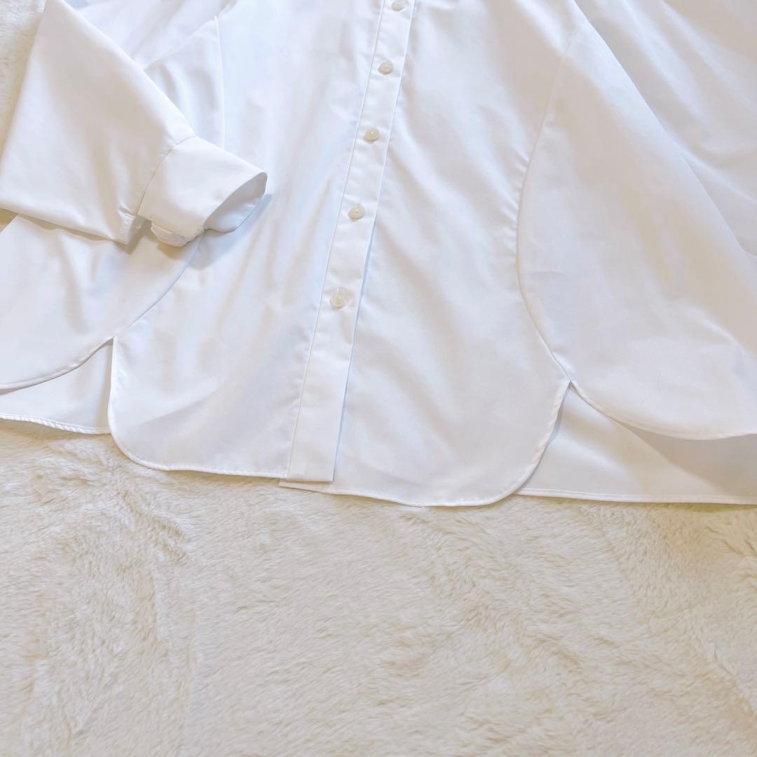 完売品★美品★エンフォルド2024SS ホールカラーシャツ　ホワイト　38 変形