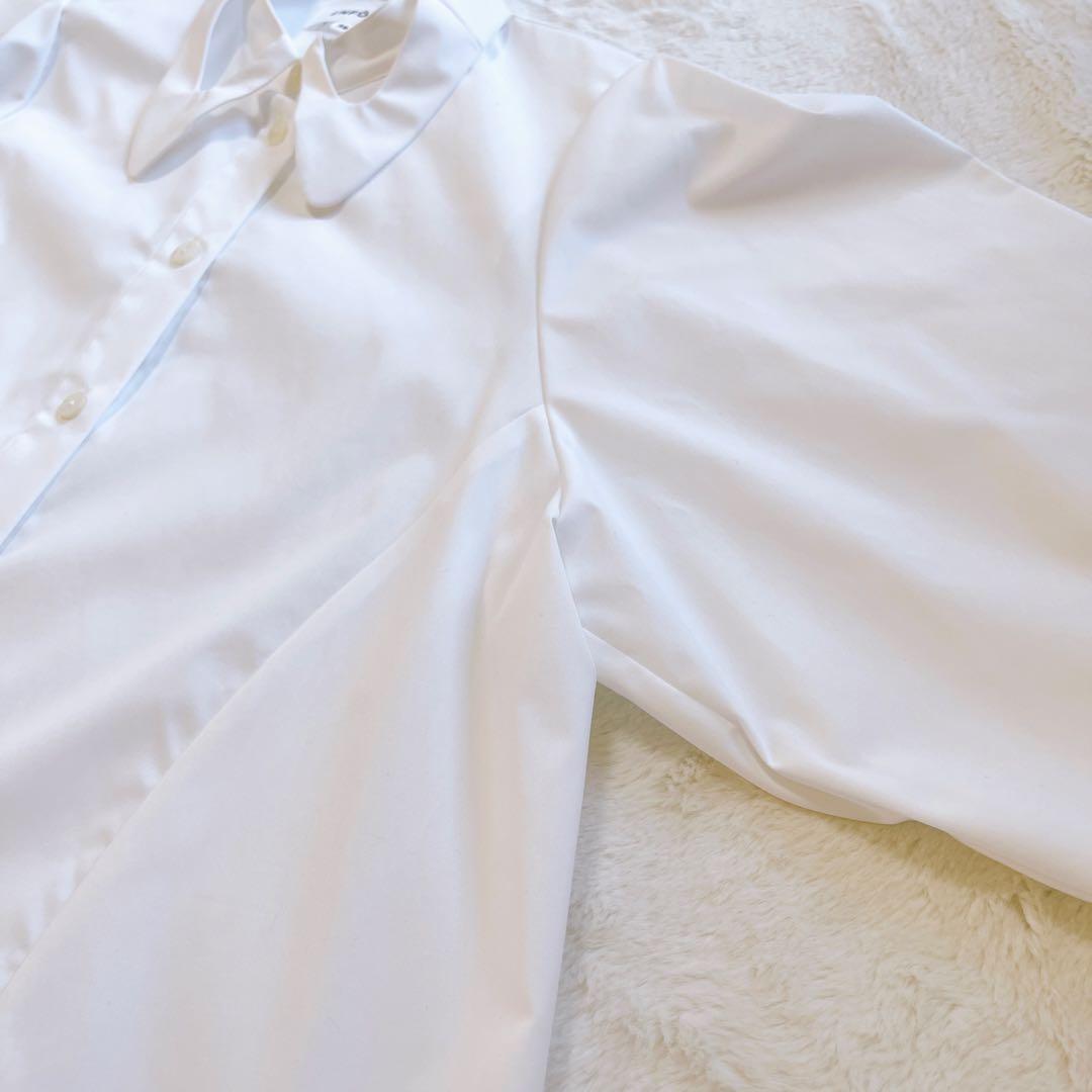 完売品★美品★エンフォルド2024SS ホールカラーシャツ　ホワイト　38 変形