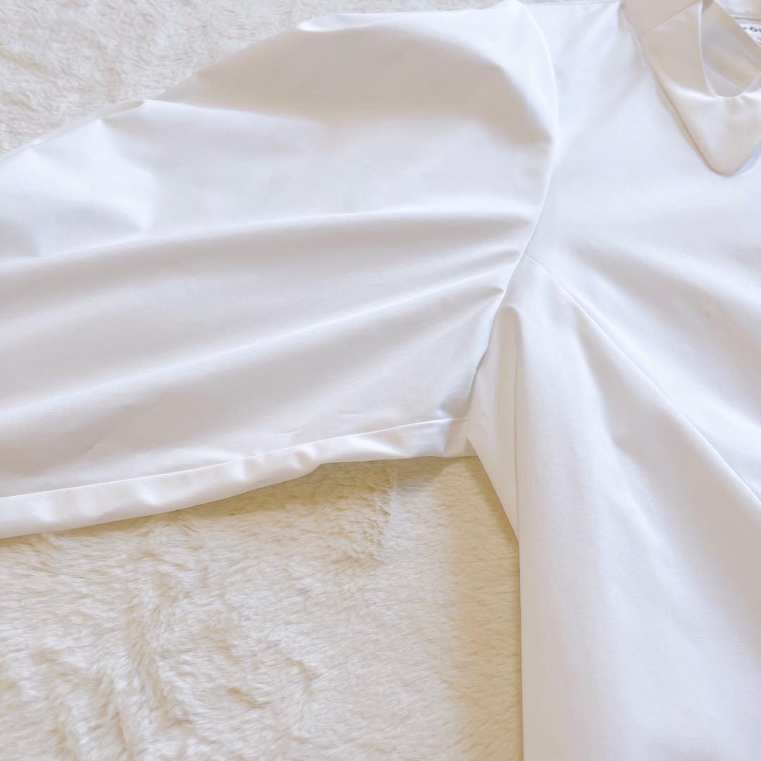 完売品★美品★エンフォルド2024SS ホールカラーシャツ　ホワイト　38 変形