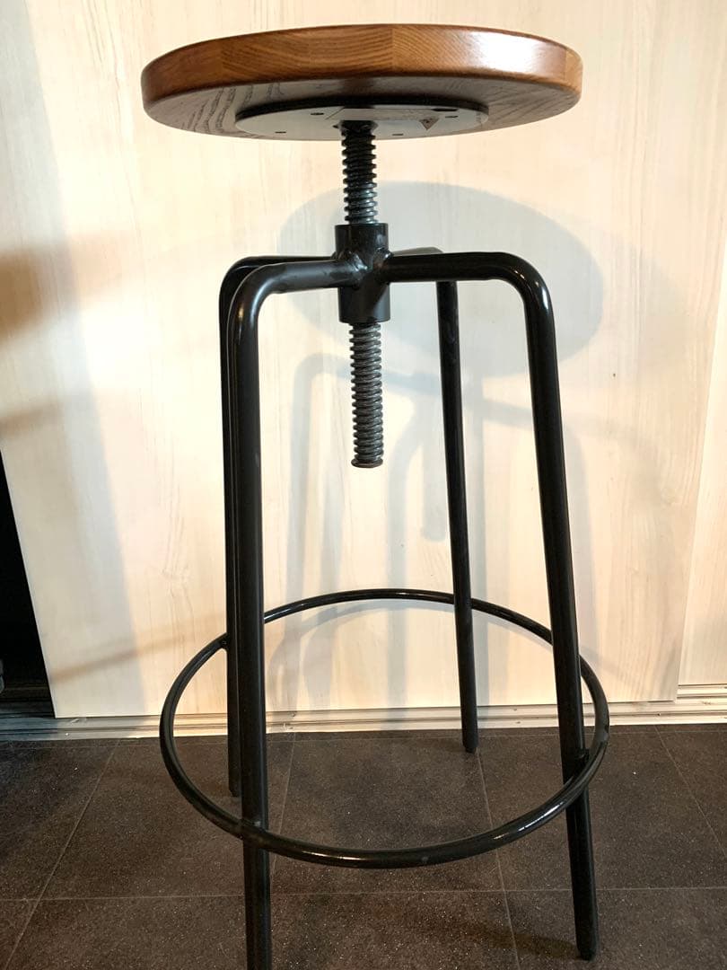 関家具 アイアン＆木製・ハイスツール ・エアロII
