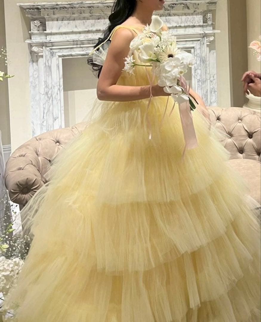 カラードレス　イエロードレス