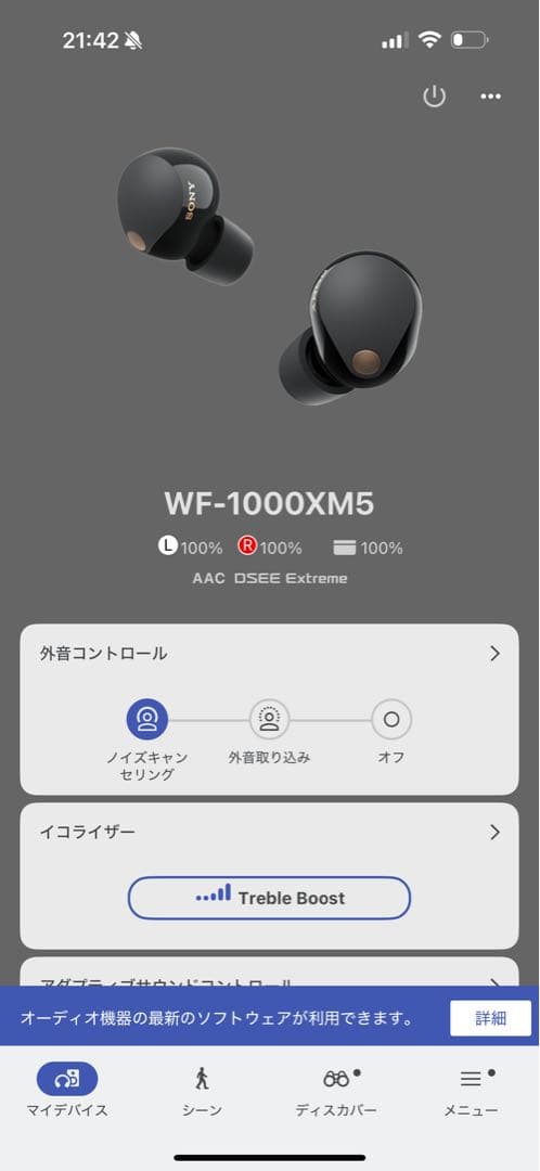 SONY WF-1000XM5 イヤーピースなし