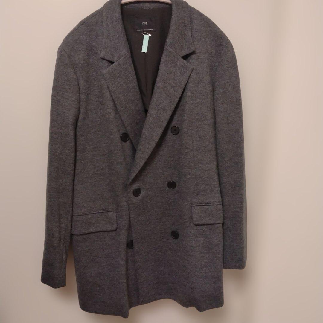 希少23区大きいサイズ ウール ダブルブレストジャケット サイズ50