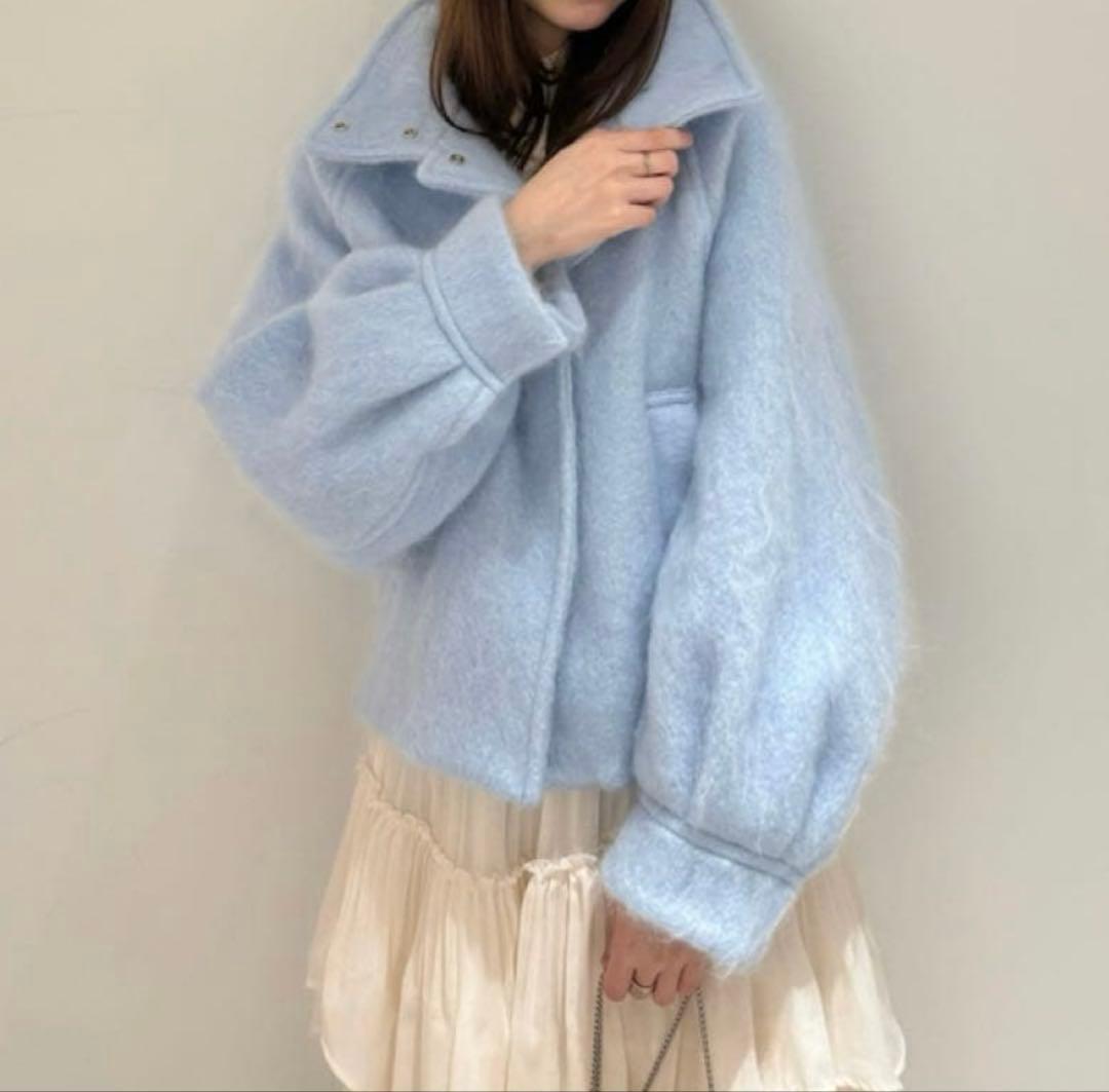 スナイデル　snidel レディース　2024 シャギーミドルブルゾンジャケット