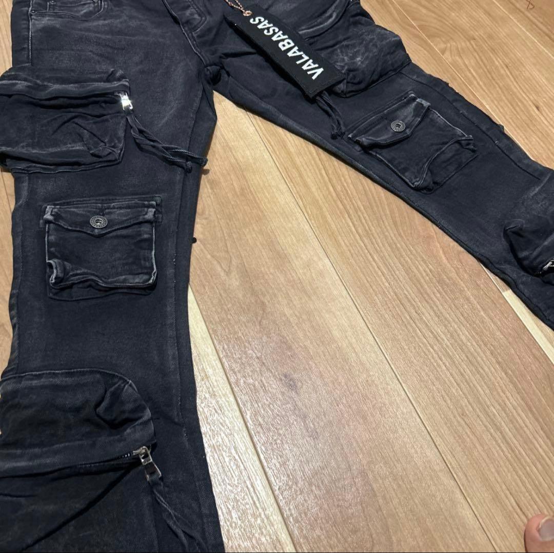 バラバサス【新品未使用】valabasas マルチポケットカーゴデニム30