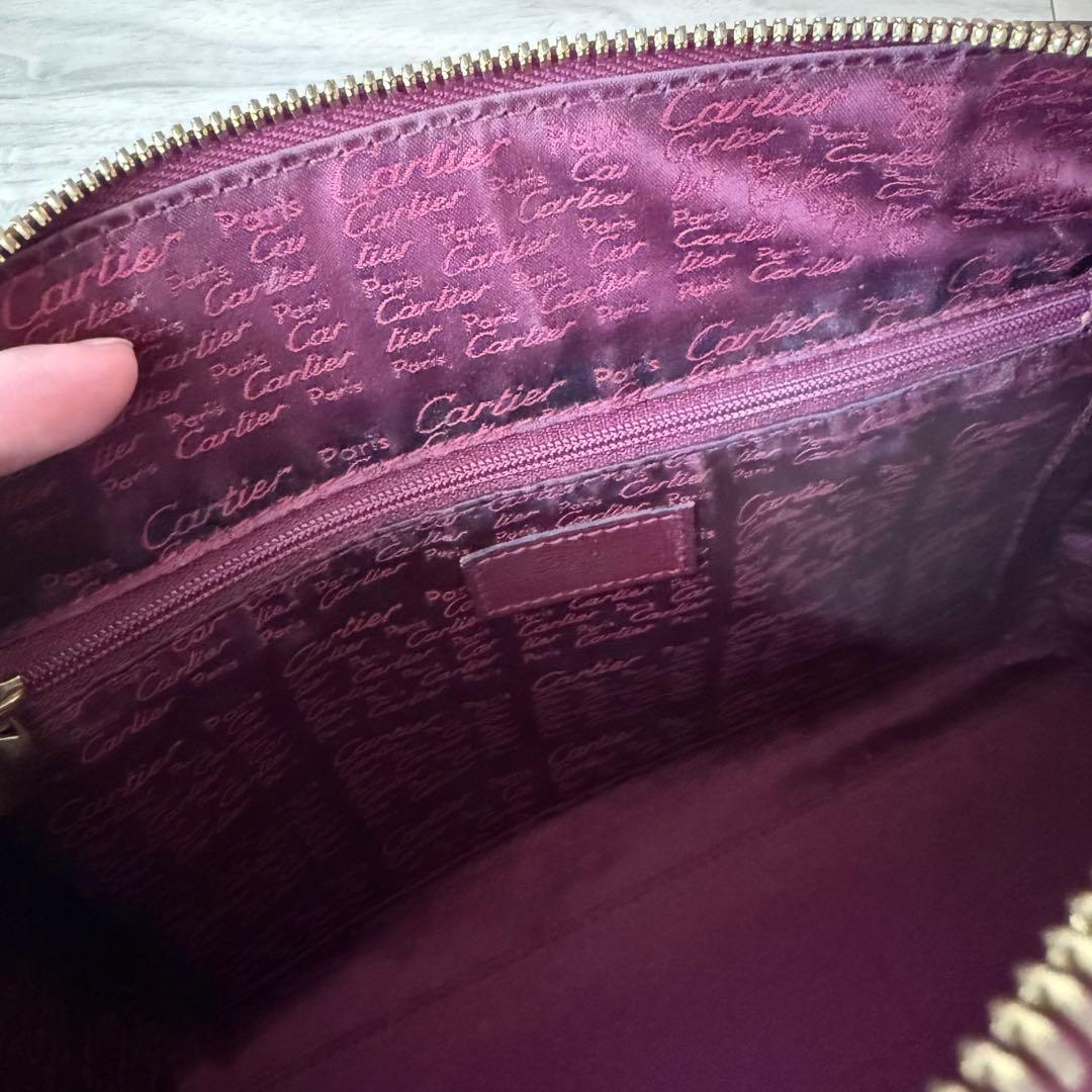 Cartier カルティエ ミニボストンバッグ マストライン ボルドー