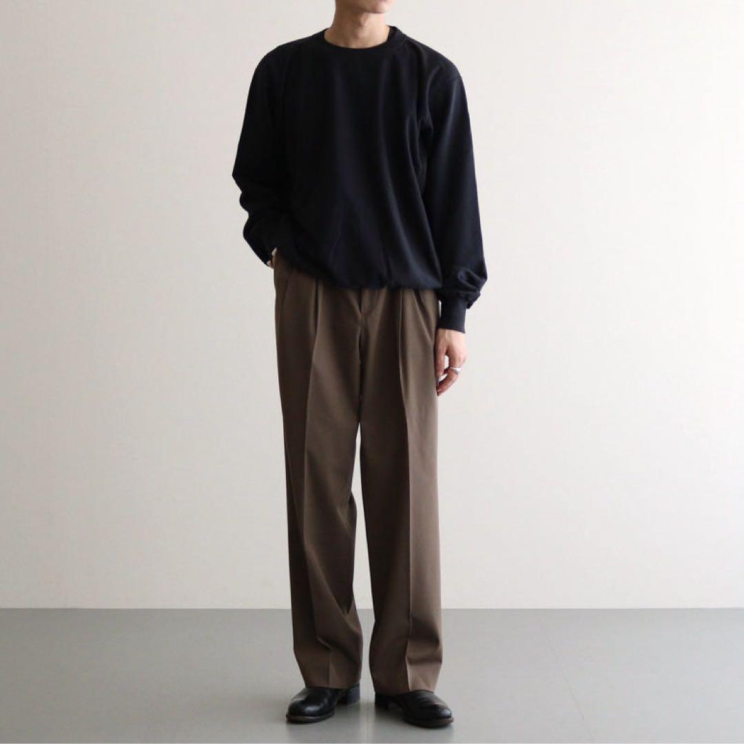 m*a様 LIGHT WOOL MAX GABARDINE TWO-TUCK S