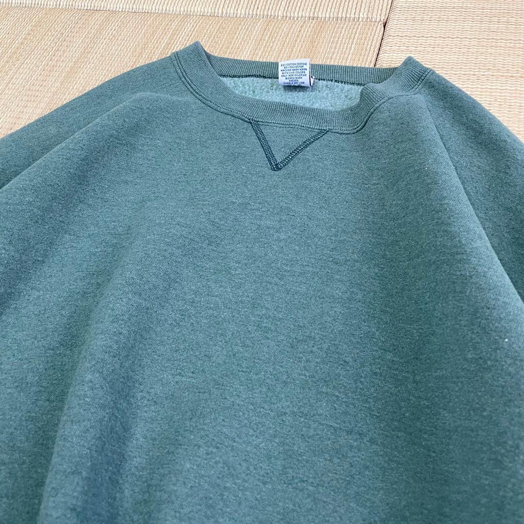 G*l様 90s USA製 ラッセルアスレチック 無地 スウェット 杢グリーン