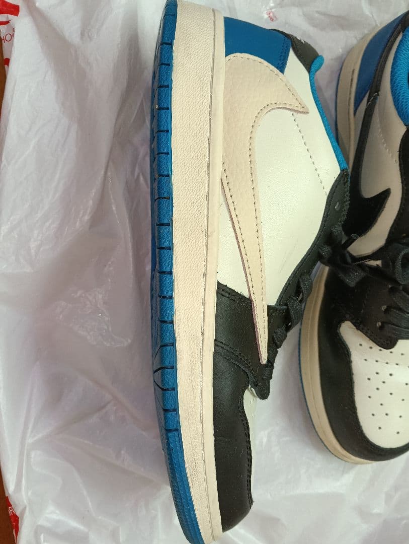 だ*い様 NIKE Air Jordan 1 ホワイト/ブラック/ブルー