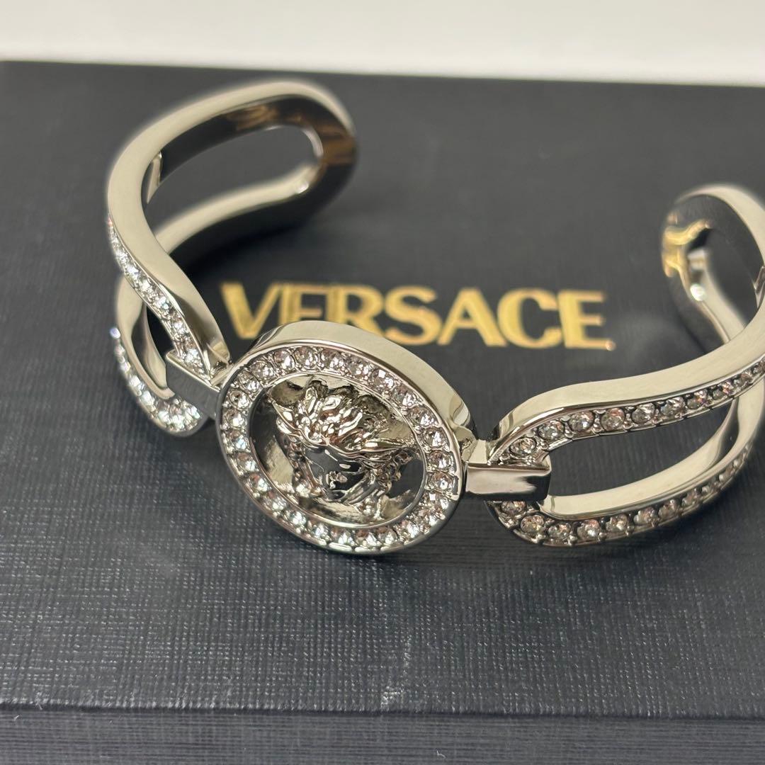 未使用級✨️VERSACE クリスタル メドゥーサ95 カフ ブレスレット 現行