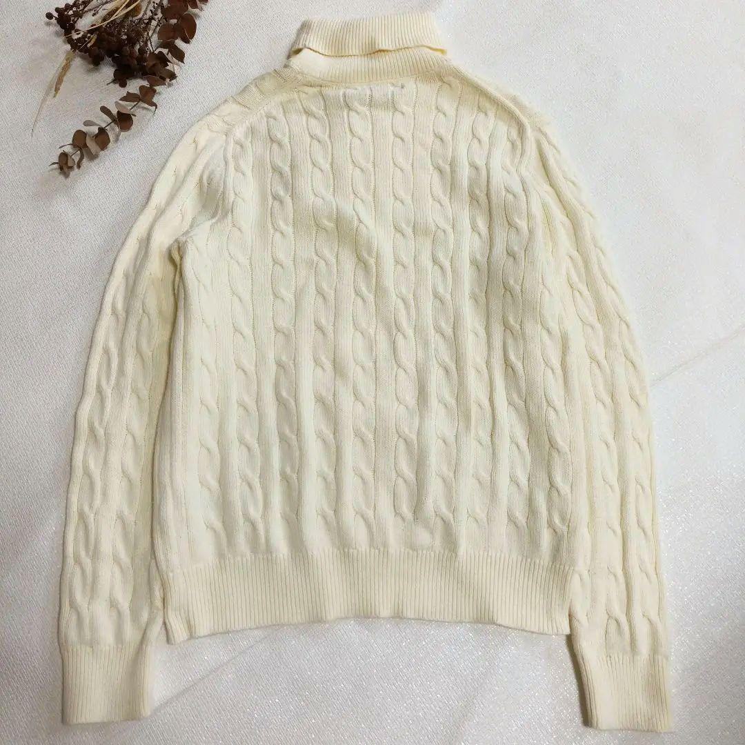 ポロラルフローレン　ケーブルニットハイネック　タートル　アイボリー