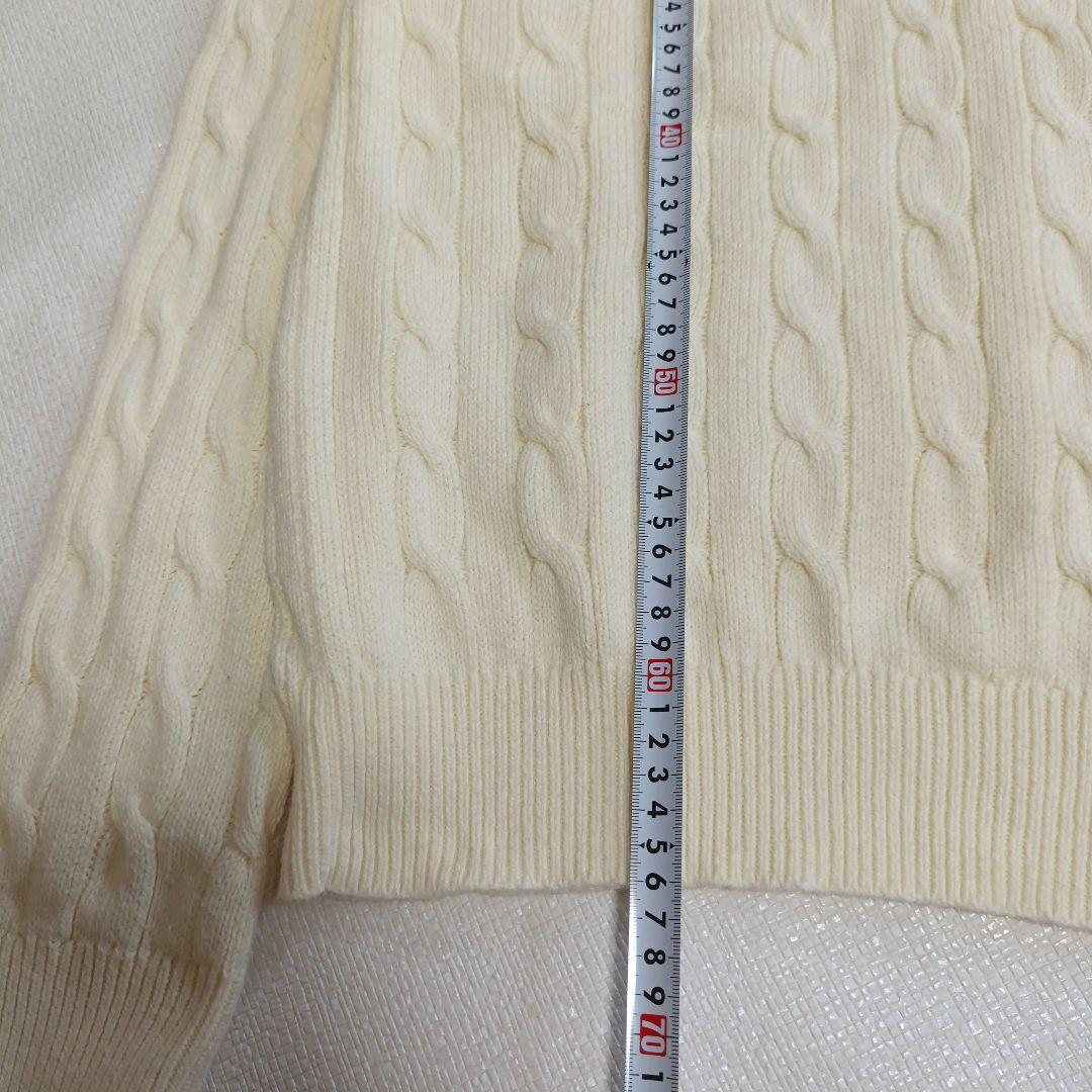 ポロラルフローレン　ケーブルニットハイネック　タートル　アイボリー