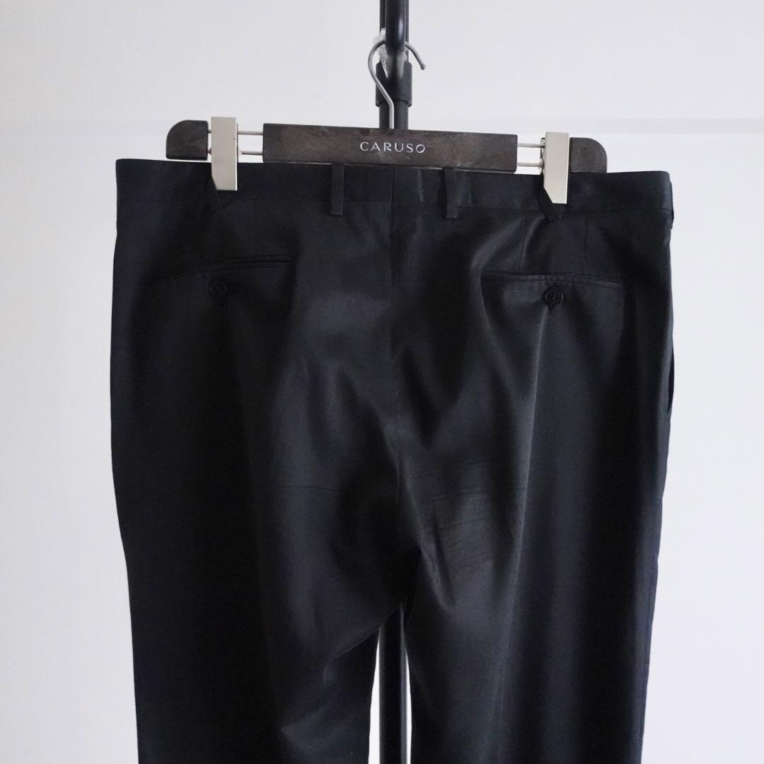 【イタリア製】Brioni コットンギャバジン　ブラック　トラウザーズ