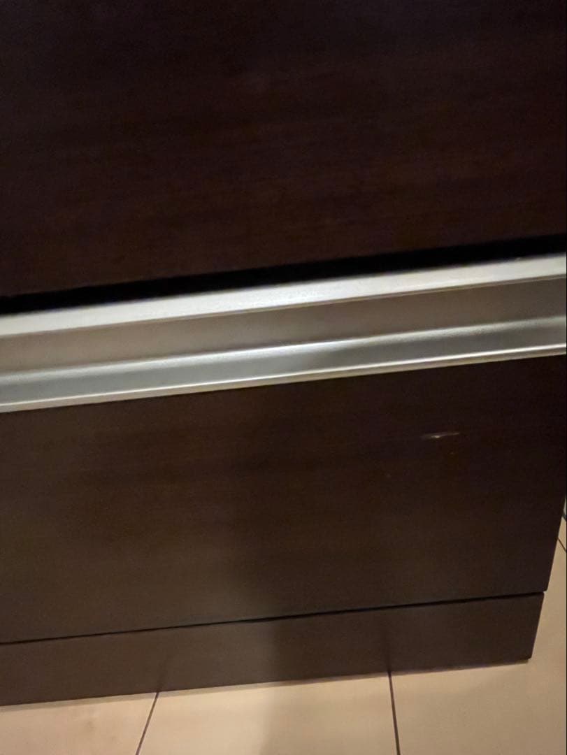 ニトリ　ダークブラウン 木製 チェスト 4段