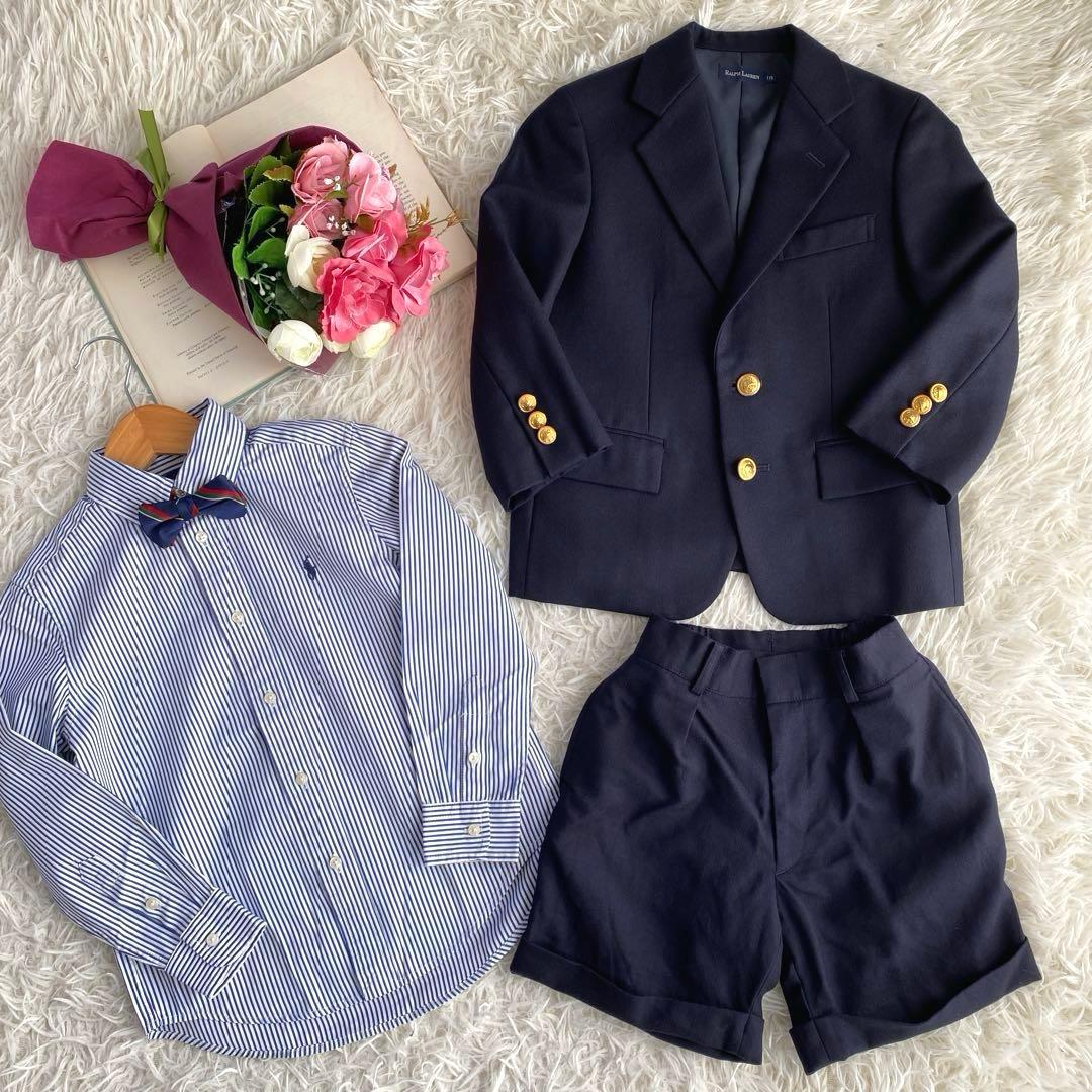 ラルフローレン　4点セット　フォーマル　115 スーツ　紺ブレ　蝶ネクタイ