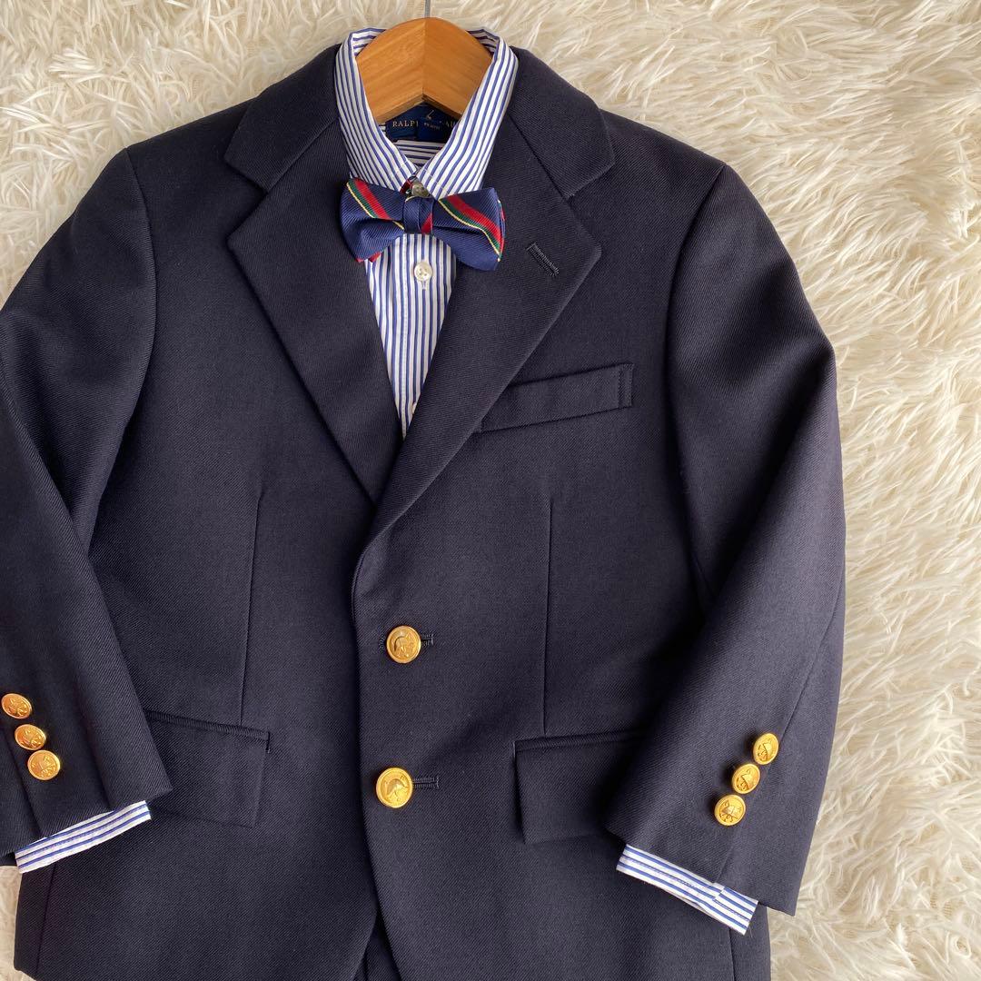 ラルフローレン　4点セット　フォーマル　115 スーツ　紺ブレ　蝶ネクタイ