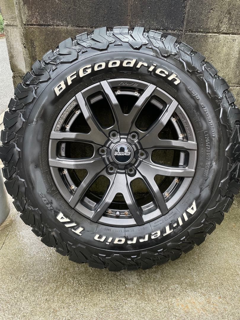 【送料込み、スペア付】タイヤホイールセット BFGoodrich / RAYS