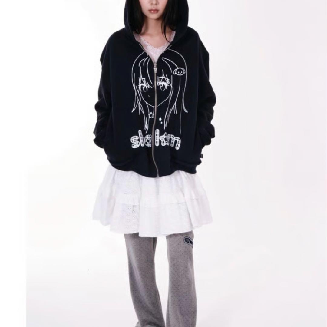 トップス shalomclub GOTTI ZIP-UP HOODIE NAVY