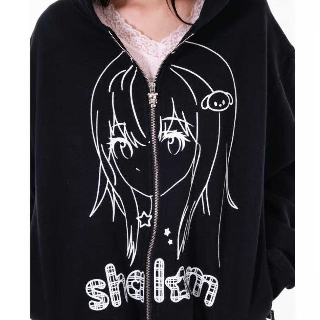 トップス shalomclub GOTTI ZIP-UP HOODIE NAVY