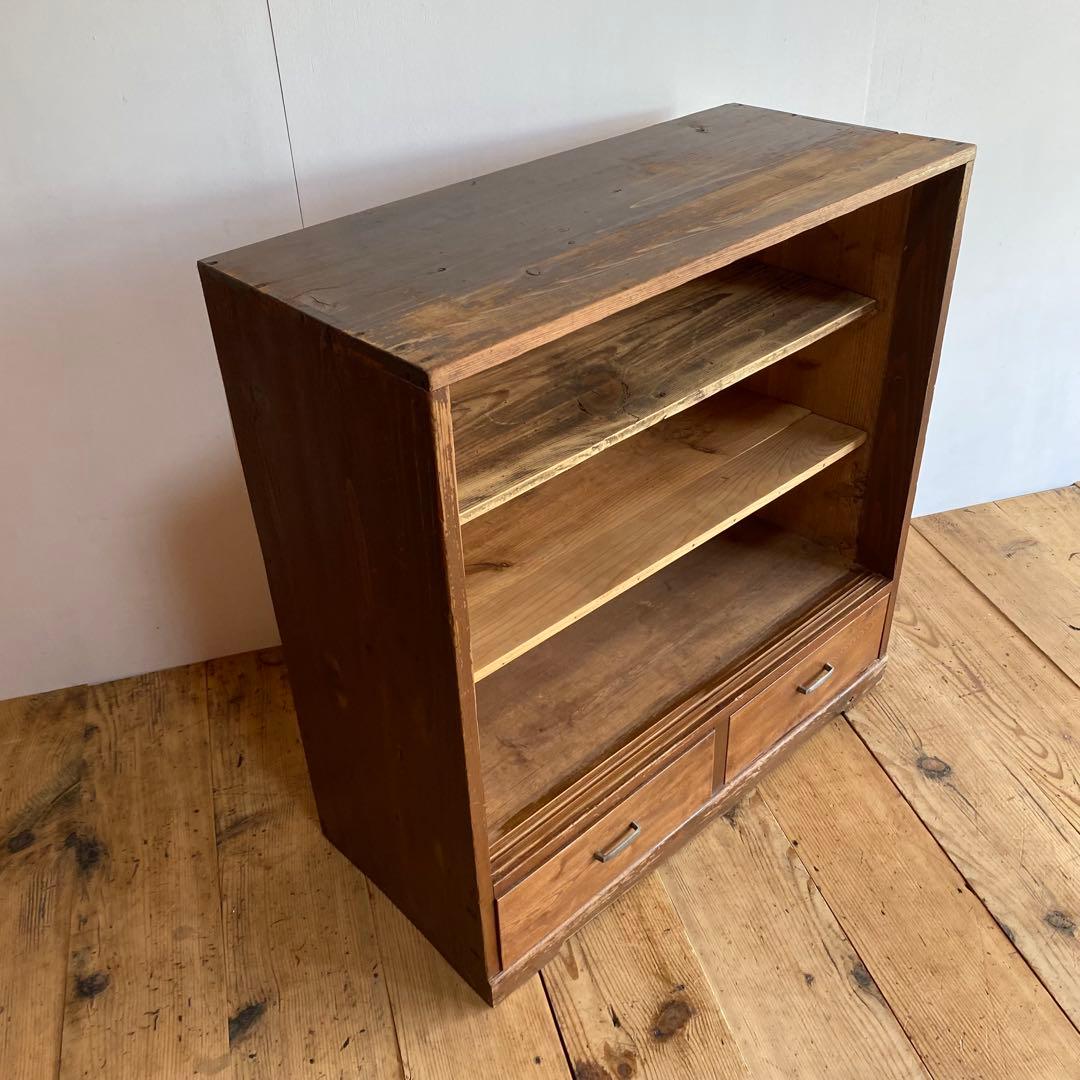 アンティーク オープンラック 木製棚 チェスト 食器棚 本棚 z895