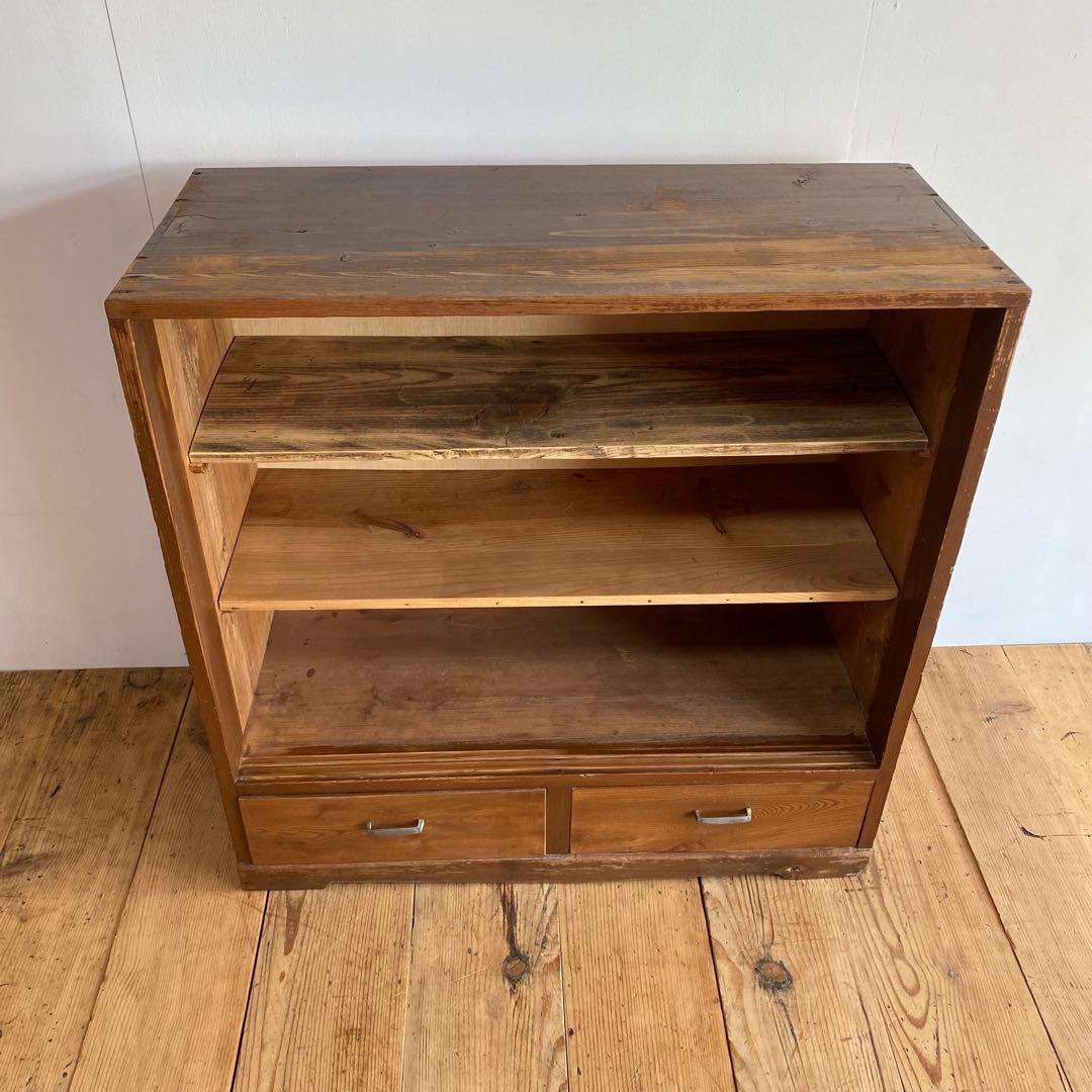 アンティーク オープンラック 木製棚 チェスト 食器棚 本棚 z895