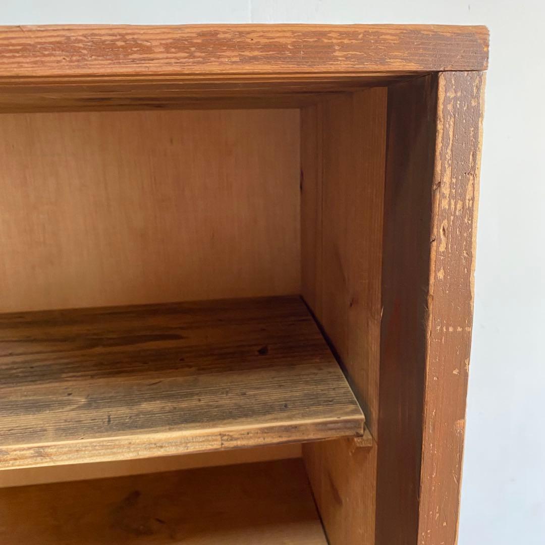 アンティーク オープンラック 木製棚 チェスト 食器棚 本棚 z895