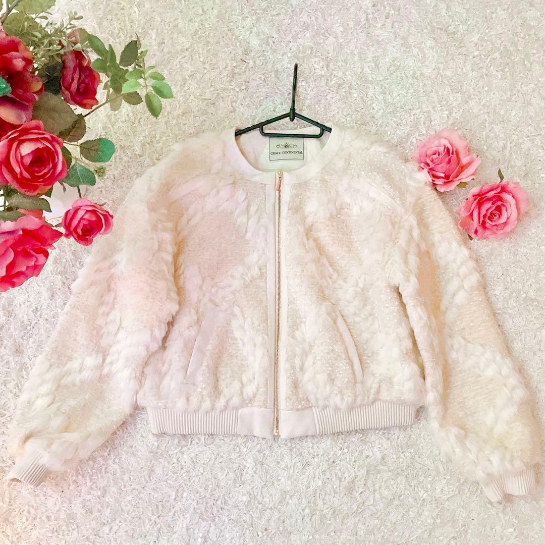 仲里依紗さん着用 ✨　GRACECONTINENTAL ファーツイードジャケット