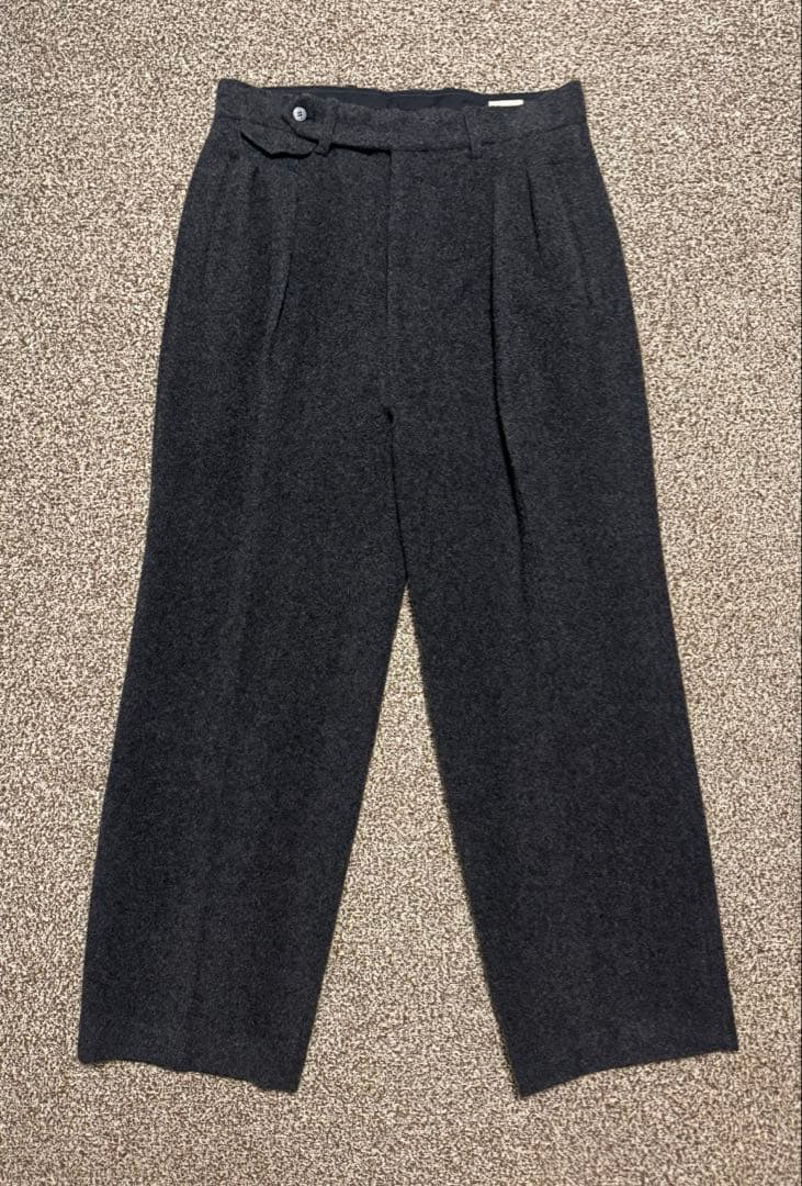 LIDNM WOOL FLEECE TUCK PANTS L リドム　α