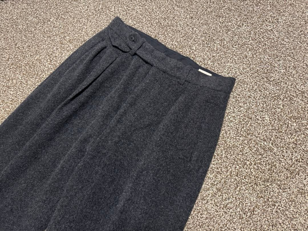 LIDNM WOOL FLEECE TUCK PANTS L リドム　α