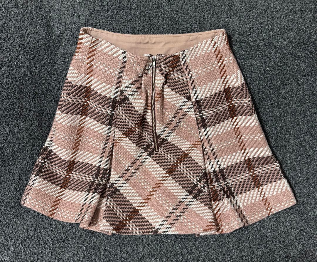 SNIDELロービングチェックミニスカート