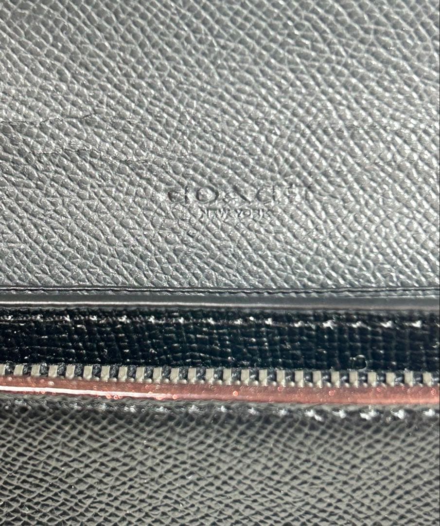 coach アニマルフェイス ファズ ベア 長財布 ブラック