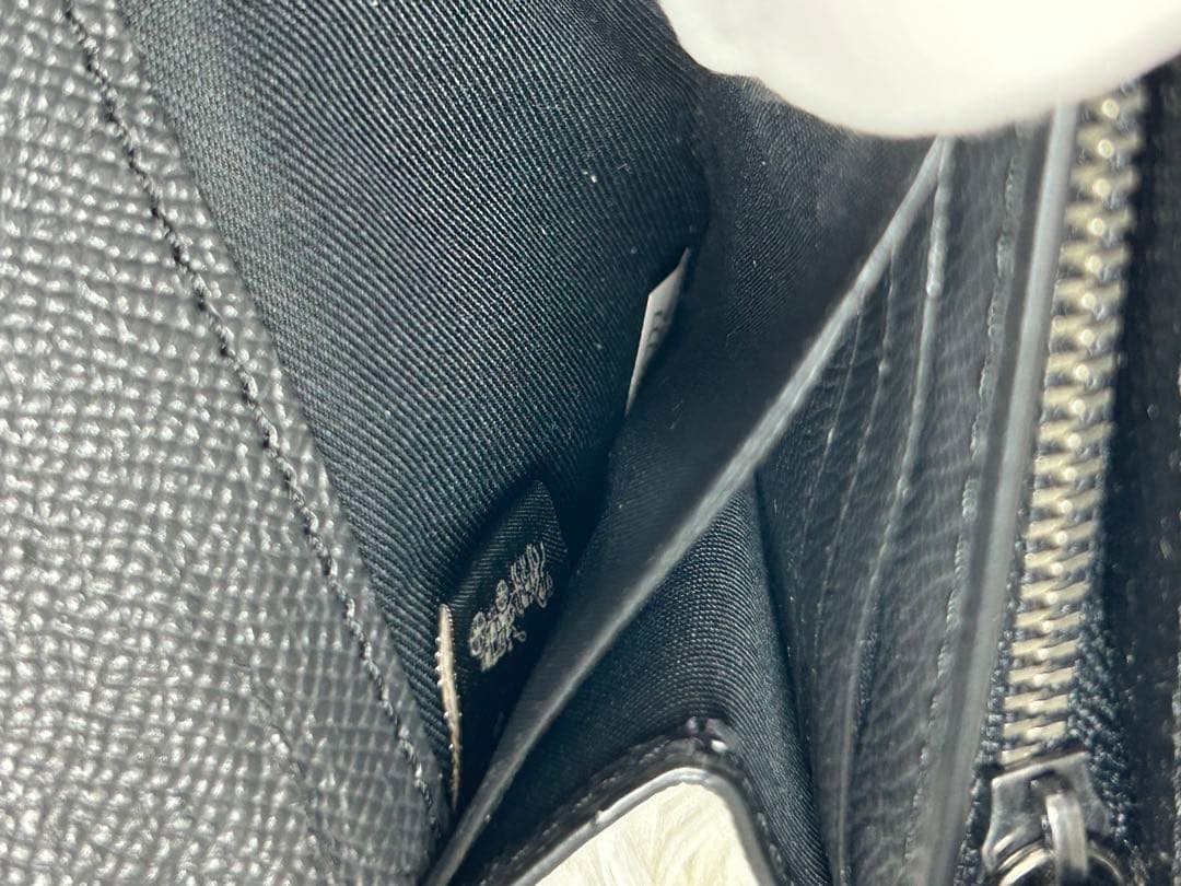 coach アニマルフェイス ファズ ベア 長財布 ブラック